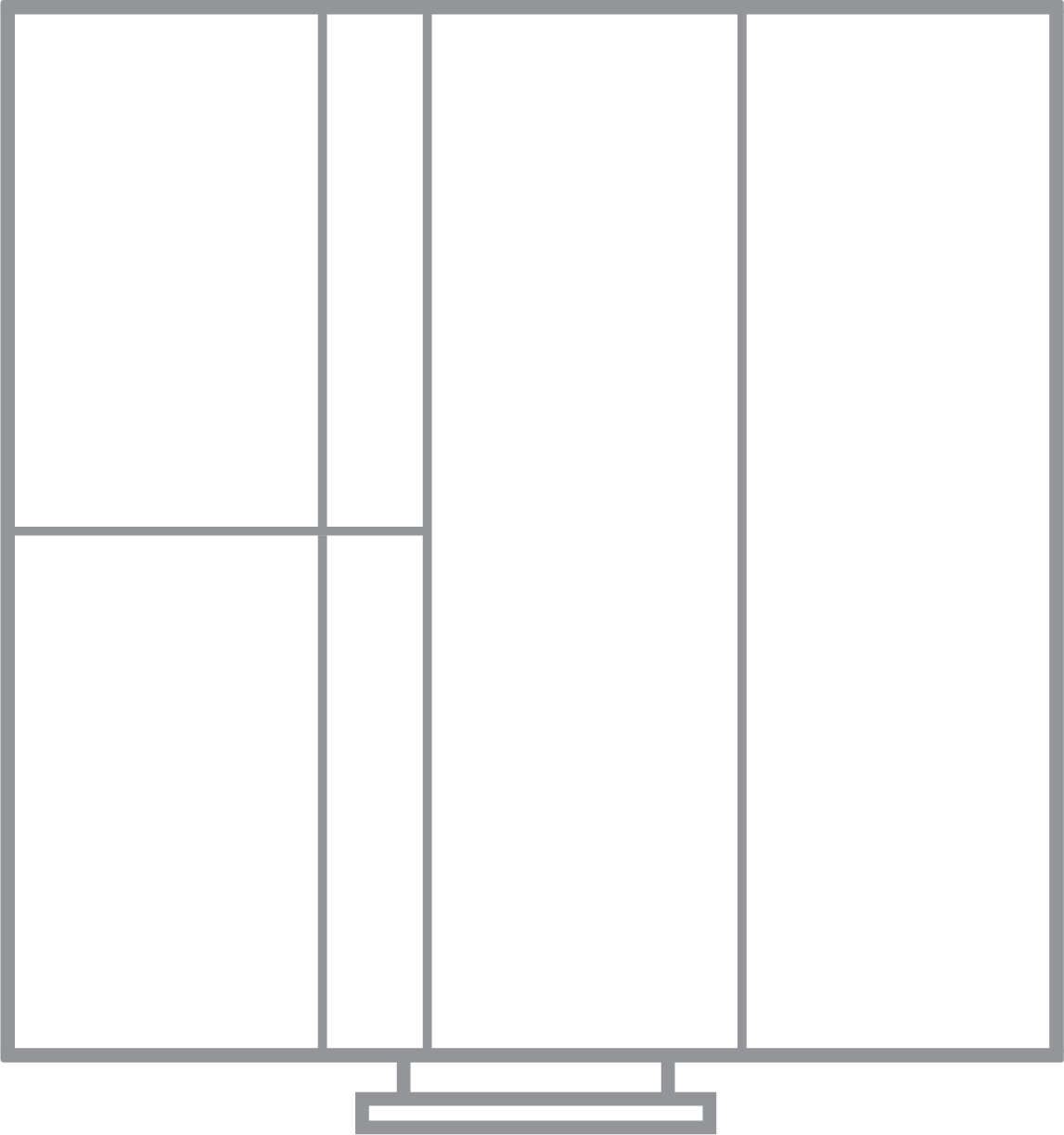 2D diagram of Disposable Tools custom-fit organizer. 