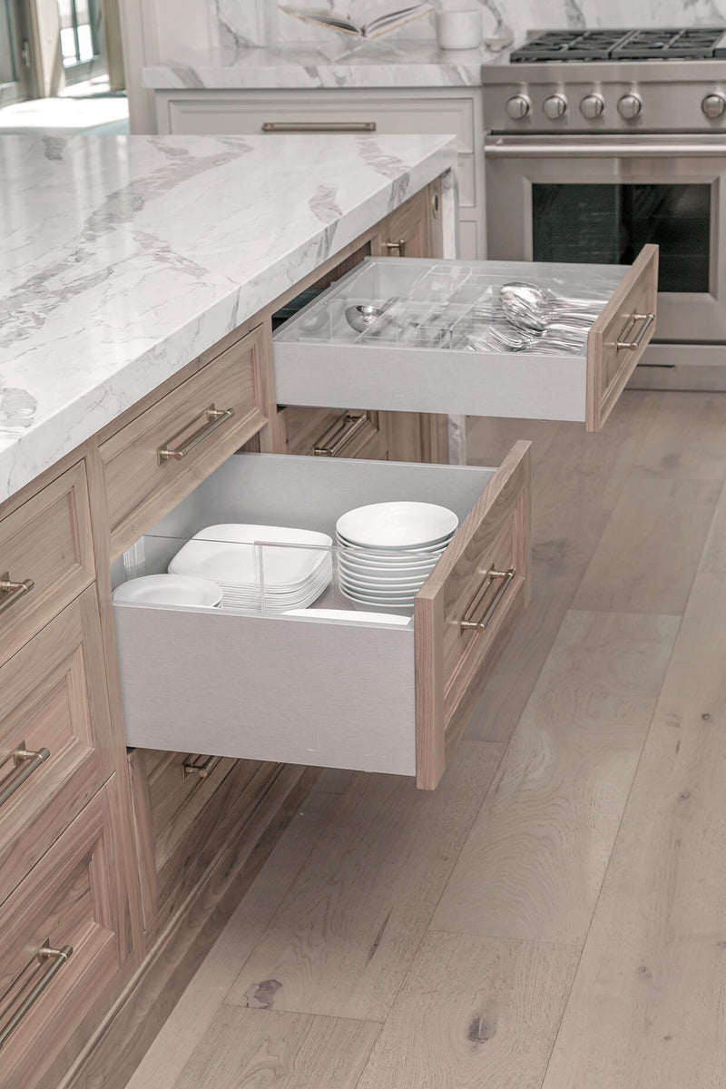 Kitchen drawer organization detail