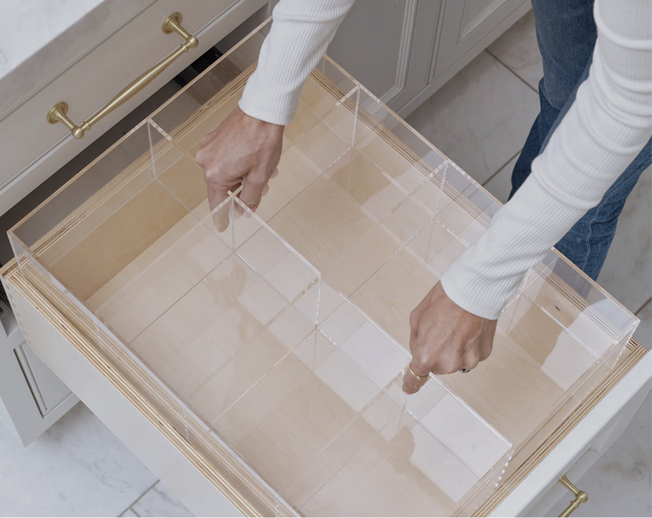 Expandable Ziplock Bag Drawer Organizer - Salt by Sabrina